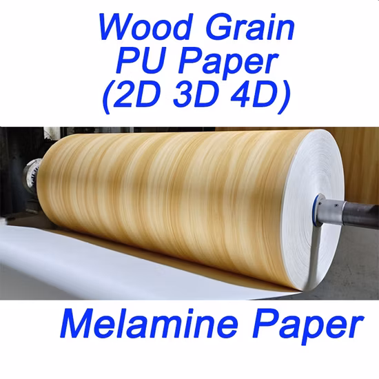 Hot Sale 70g 80g 85g 90g Hot Press Decorative Melamine Wood Grain Paper Melamine Impregnated Paper Melamine Paper
