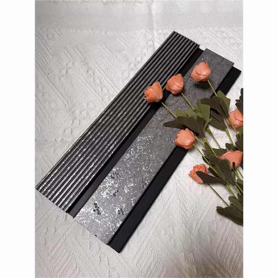 OEM China Fabricação Interior Design Livre Placas de Decoração de Parede 3D Decorativas Interiores PS Caneladas Revestimento de Parede Folha Decorativa Painel de Parede de Carvão PS